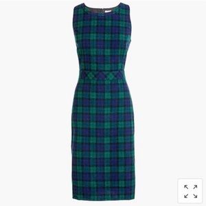 J.Crew black watch plaid dress